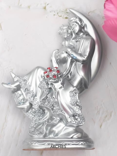 

ARCHIES Silver Premium Romantic Lovers Statue Showpiece