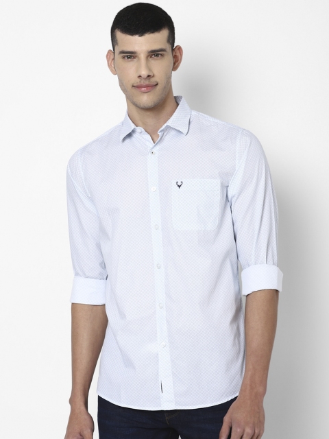 

Allen Solly Men Blue Slim Fit Opaque Printed Casual Shirt