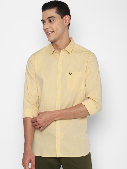 

Allen Solly Men Yellow Slim Fit Opaque Pure Cotton Casual Shirt
