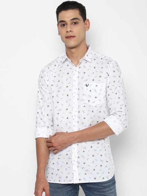 

Allen Solly Men White Slim Fit Opaque Printed Casual Shirt