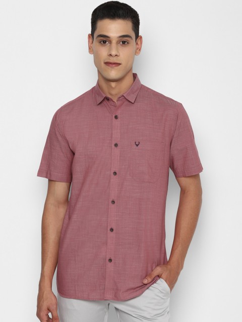 

Allen Solly Men Pink Pure Cotton Slim Fit Opaque Casual Shirt