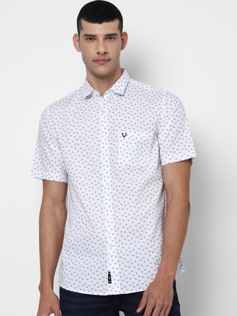 

Allen Solly Men White Slim Fit Opaque Printed Casual Shirt