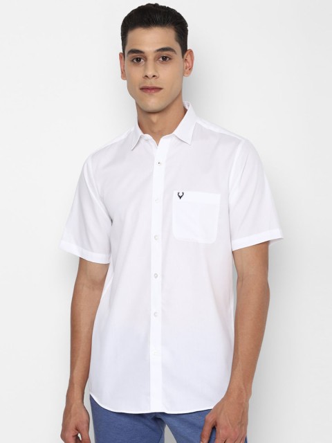 

Allen Solly Men White Slim Fit Opaque Cotton Casual Shirt