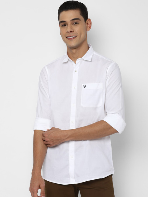 

Allen Solly Men White Slim Fit Opaque Casual Shirt