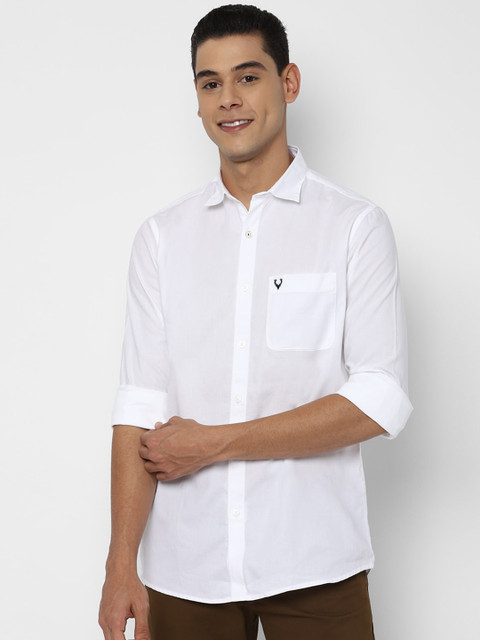 

Allen Solly Men White Slim Fit Opaque Casual Shirt
