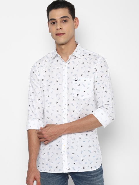 

Allen Solly Men White Slim Fit Opaque Printed Casual Shirt