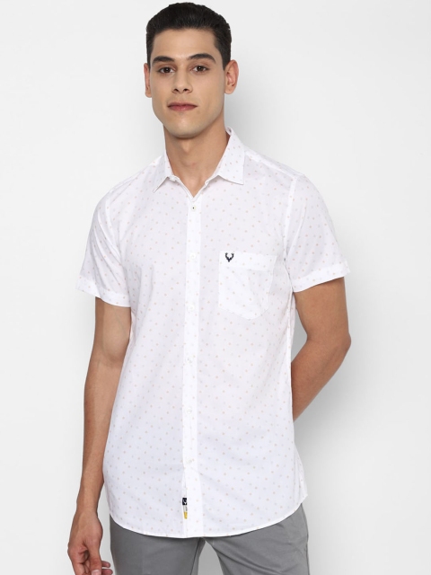 

Allen Solly Men White Slim Fit Opaque Printed Casual Shirt