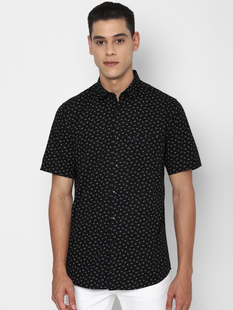 

Allen Solly Men Black Slim Fit Opaque Printed Casual Shirt