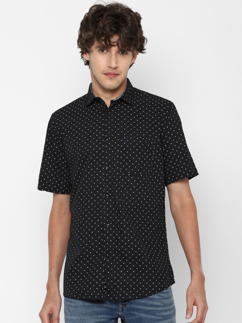 

Allen Solly Men Black Slim Fit Opaque Printed Casual Shirt