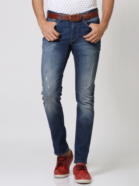 

Allen Solly Men Blue Mid-Rise Low Distress Jeans