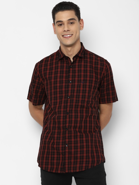 

Allen Solly Men Maroon Slim Fit Tartan Checks Opaque Checked Casual Shirt