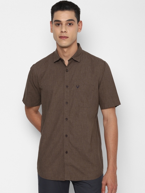 

Allen Solly Men Brown Slim Fit Opaque Casual Shirt