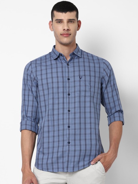 

Allen Solly Men Blue Slim Fit Checked Casual Shirt