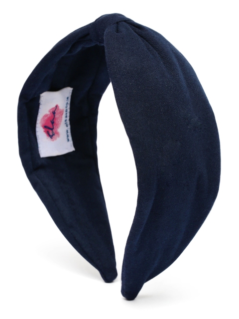 

Elaa Women Navy Blue Solid Knot Detailed Hairband