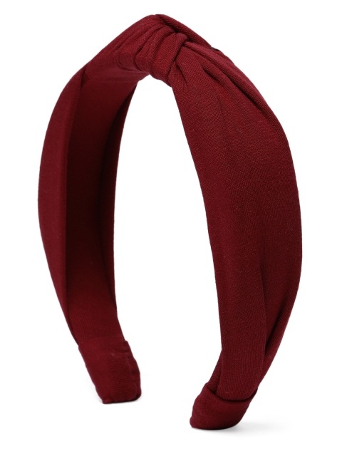 

Elaa Women Maroon Solid Knot Detailed Hairband