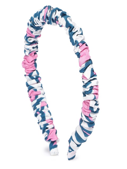 

Elaa Women Pink & Blue Geometric Print Georgette Hairband