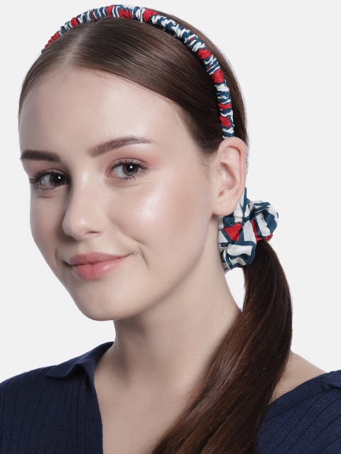 

Elaa Women Red & White Set of 2 Hairband & Scrunchie