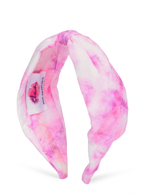 

Elaa Women Pink Tie & Dye Ombre Pure Cotton Hairband