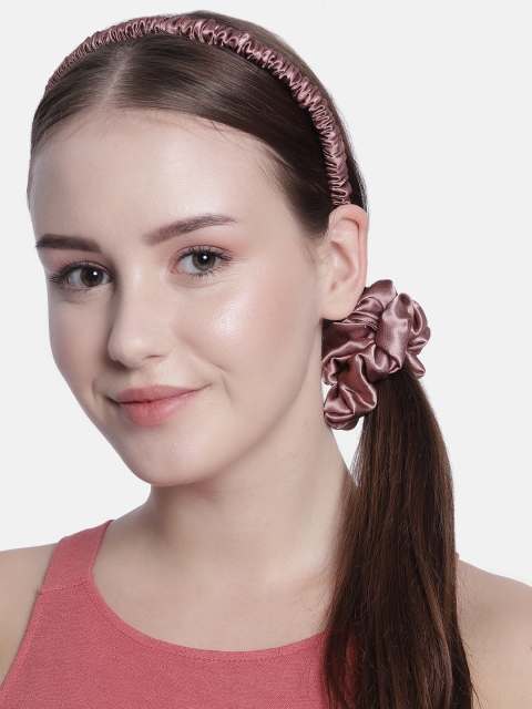 

Elaa Women Mauve Set of 2 Hairband & Scrunchie