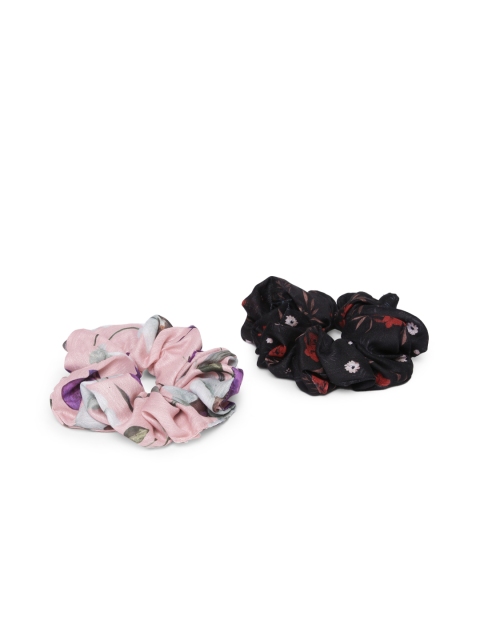 

Elaa Women Pink & Black Set of 2 Ponytail Holders