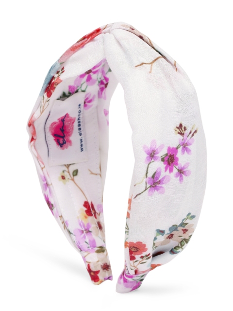 

Elaa Women White Floral Print Cotton Hairband