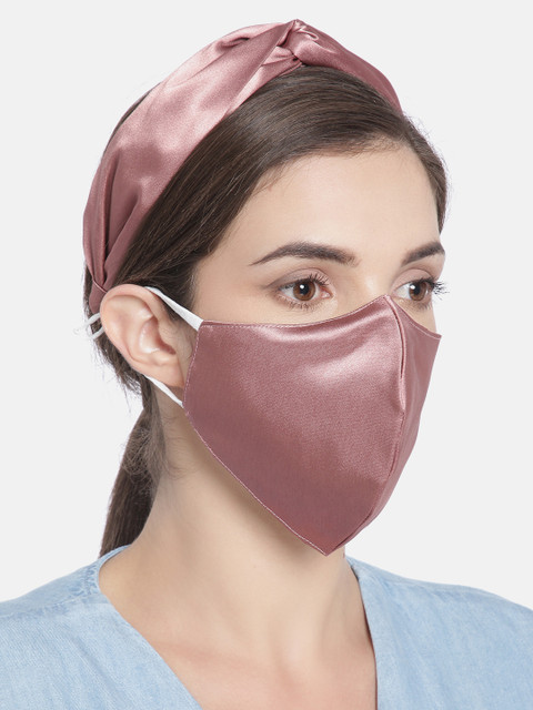 

Elaa Women Mauve Hairband with Mask