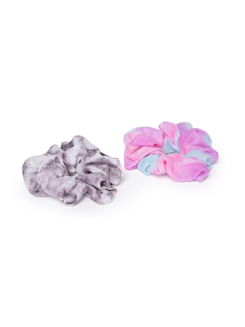 

Elaa Women Black & White Set of 2 Ponytail Holders