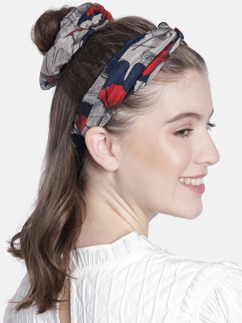 

Elaa Women Beige & Blue Set of Hairband & Scrunchie