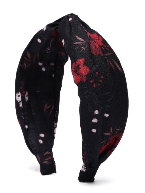 

Elaa Women Black Floral Print Cotton Hairband