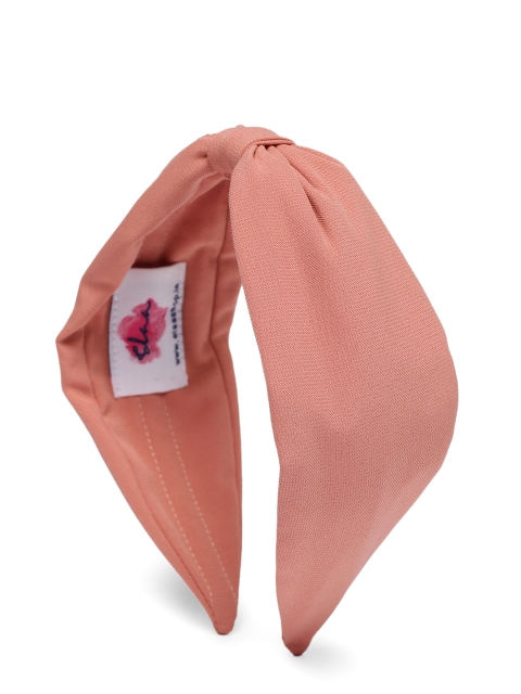 

Elaa Women Peach-Coloured Solid Knot Detailed Headband