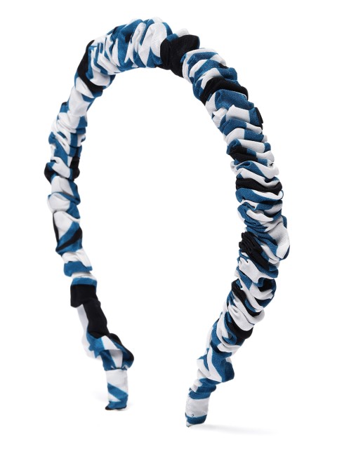 

Elaa Women Black & Blue Geometric Print Hairband