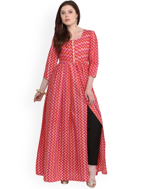 

Nayo Women Pink Printed Anarkali Kurta