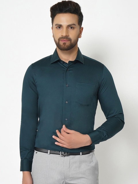 

Blackberrys Men Teal India Slim Fit Opaque Casual Shirt