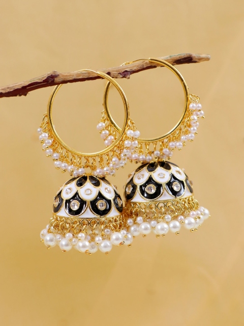 

Crunchy Fashion Blue Contemporary Jhumkas Earrings