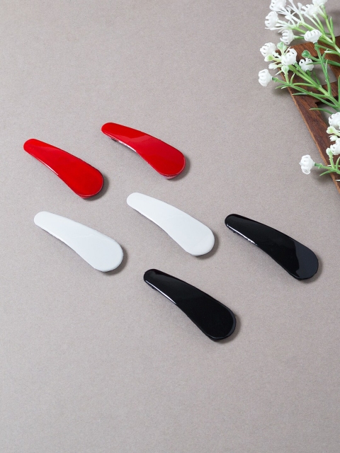 

Golden Peacock Girls White & Black Set of 6 Tic Tac Hair Clips
