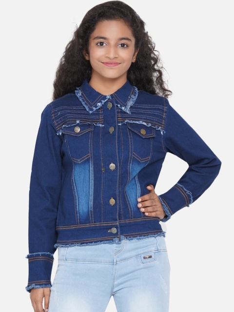 

Bitiya by Bhama Girls Blue Washed Denim Jacket