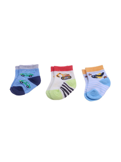 

Spiky Set Of 3 Kids Multicoloured Cotton Socks, Multi
