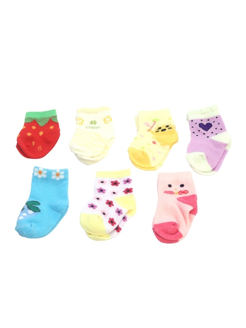 

Spiky Unisex Kids Multicoloured Pack of 7 Socks, Multi