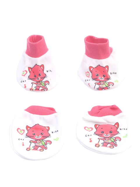 

Spiky Kids Pink Cotton Solid Socks & Mitten
