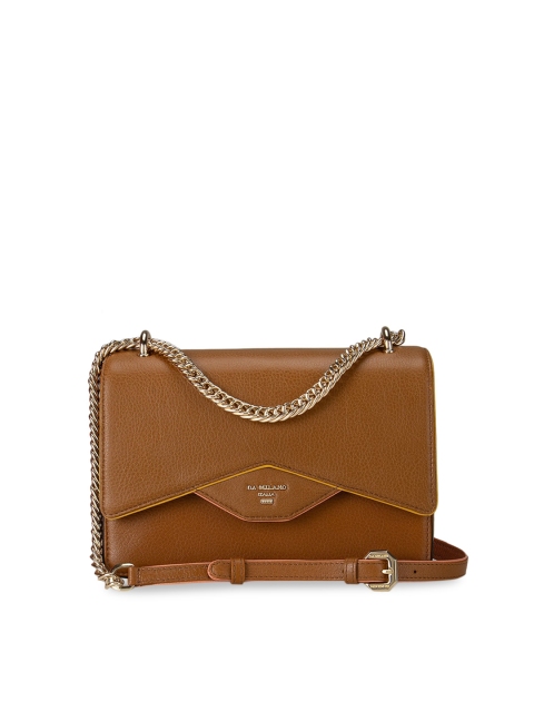 

Da Milano Brown Leather Structured Sling Bag