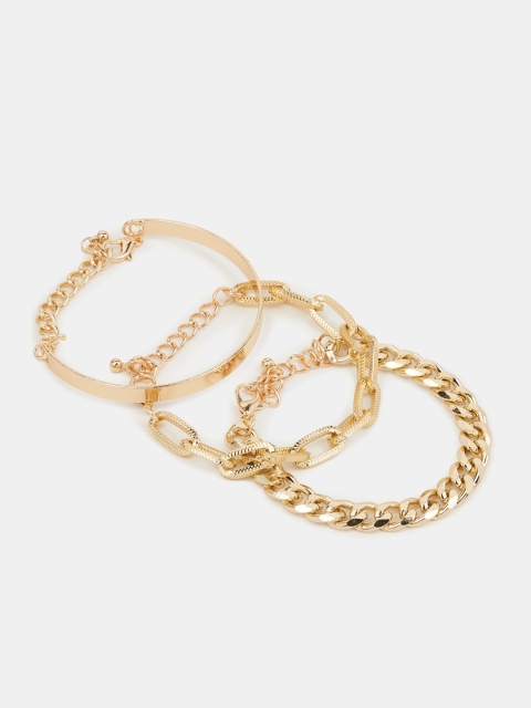 

20Dresses Women Gold-Toned Charm Bracelet Pack of 3