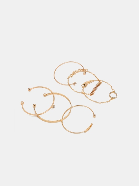 

20Dresses Women 6 Gold-Toned & White Charm Bracelet