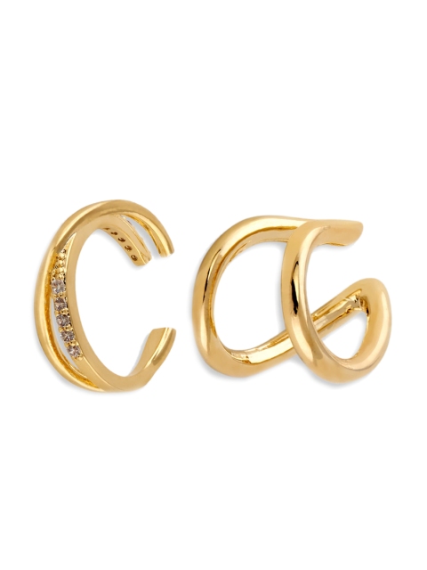 

20Dresses Set Of 2 Gold-Plated Contemporary Ear Cuff Earrings