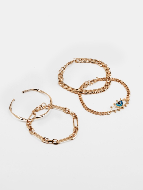 

20Dresses Women Set Of 4 Gold-Toned Its Eye Catching Charm Bracelet