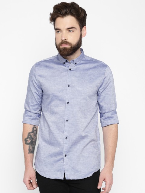 

Jack & Jones Men Blue Solid Casual Shirt