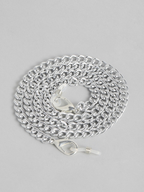 

Elaa Women Silver-Plated Petite Links Mask Chain