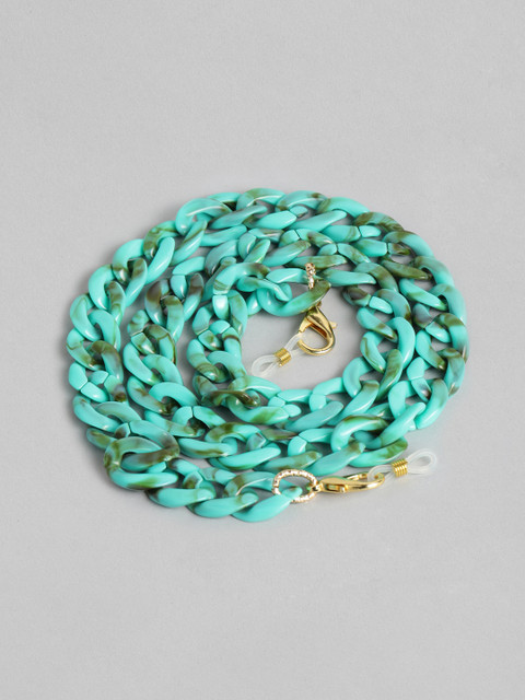 

Elaa Women Turquoise Blue Ombre Hooped Mask Chain