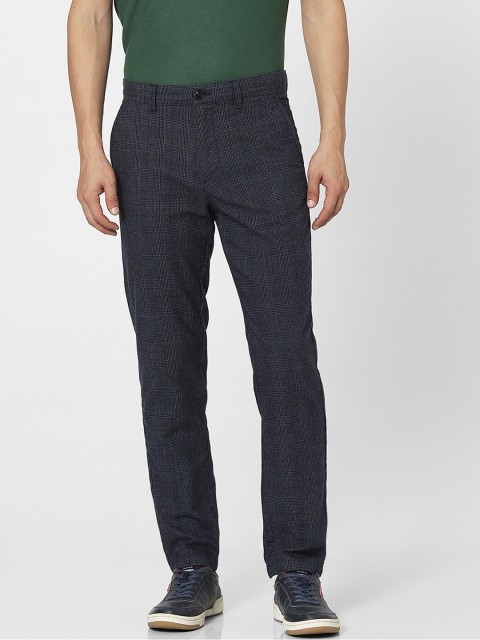 

Jack & Jones Men Navy Blue Trousers