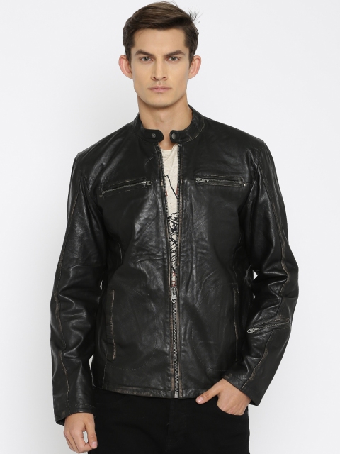 

Jack & Jones Black Leather Jacket
