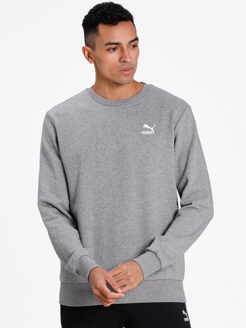 

Puma Men Grey Classics Long Sleeve Crew Neck Sweatshirt